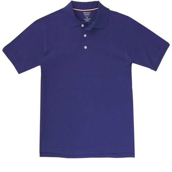 French Toast Purple Short Sleeve Pique Polo (E7) - Picture 1 of 5